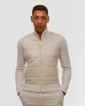 Beżowa Kurtka Wełniana Męska Gran Sasso