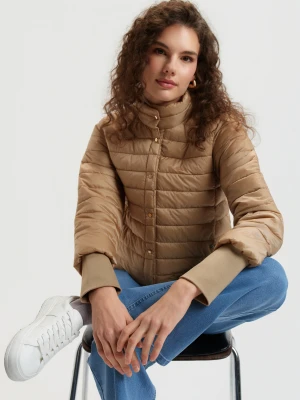 Beżowa kurtka z pikowaniem Top Secret