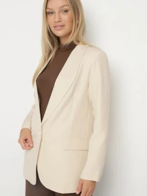 Beżowa Marynarka Ozdobiona Imitacją Kieszeni Sovzedi new collection