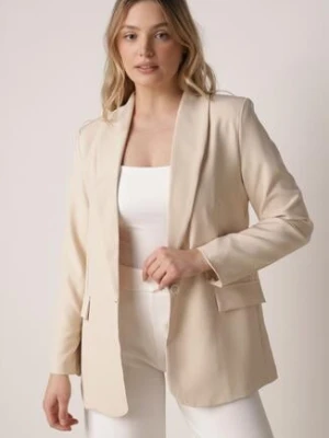 Beżowa Marynarka Ozdobiona Imitacją Kieszeni Sovzedi new collection