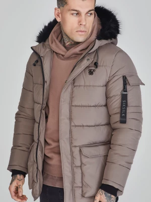 Beżowa męska parka SikSilk