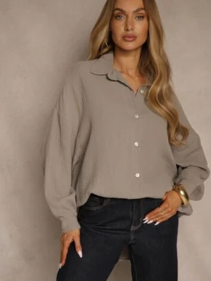 Beżowa Muślinowa Koszula z Bawełny Ateloria jumelle