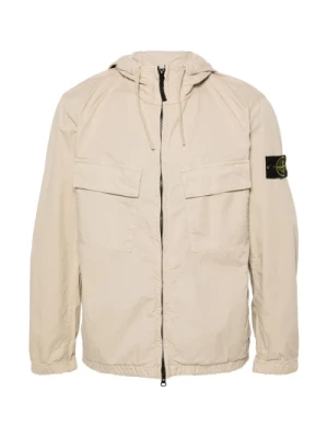 Beżowa Parka Ss24 Moda Męska Stone Island