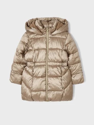 Beżowa pikowana kurtka dziewczęca zimowa Mayoral