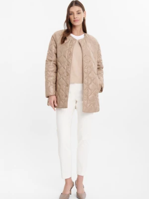 Beżowa, pikowana kurtka Greenpoint