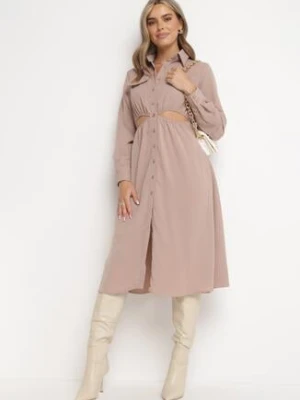 Beżowa Sukienka Koszulowa Pildia bisou's project