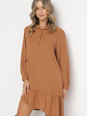 Beżowa Sukienka Pudełkowa Oversize Tize Lily Rose