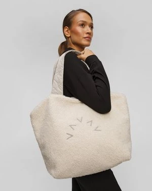 Beżowa torba dwustronna damska Varley Amos Reversible Quilt Tote