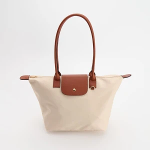 Beżowa torba shopper z klapką House