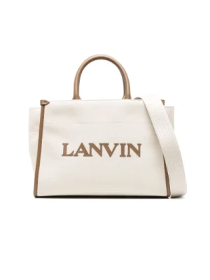 Beżowa torba Tote z paskiem na ramię Lanvin