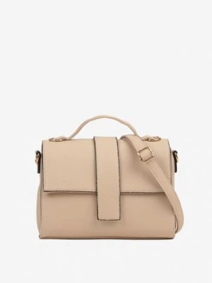 Beżowa Torebka Listonoszka z Geometryczną Klapą Efariella caely