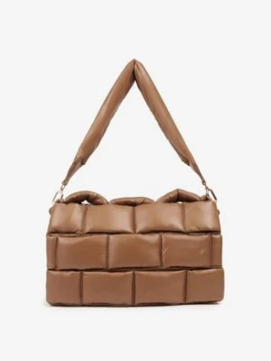 Beżowa Torebka na Ramię Ozdobiona Pikowaniem z Efektem 3D Narriva kassandra