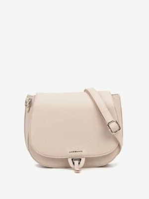 Beżowa Torebka Typu Listonoszka Ozdobiona Klapą Nidelli luigisanto