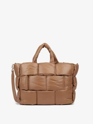 Beżowa Torebka Typu Shopper Ozdobiona Wypukłym Pikowaniem Vamiste kassandra