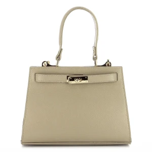 Beżowa torebka ze złotą klamrą CARINII CRN-777-513ROZ_37