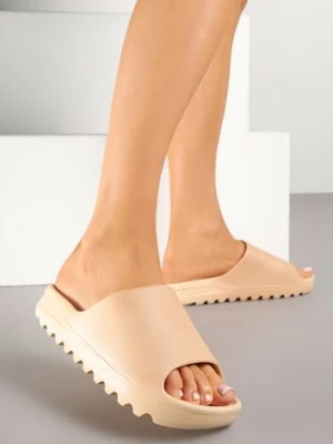 Beżowe Basicowe Klapki Elliessa gowin