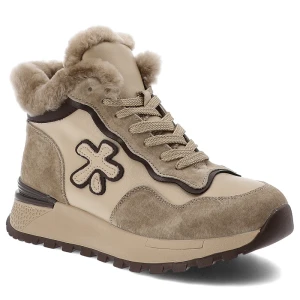 Beżowe Botki Artiker Ocieplane Obuwie Damskie