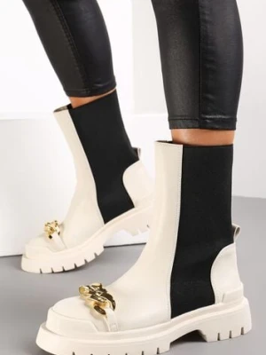 Beżowe Botki Belasis vices