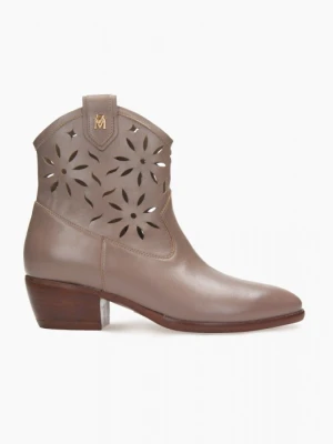 Beżowe botki damskie 7mil