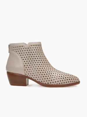 Beżowe botki damskie 7mil