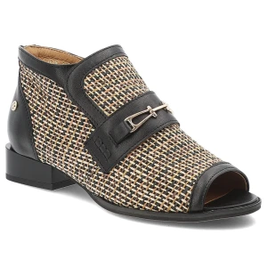 Beżowe Botki Maciejka Eleganckie Obuwie Damskie