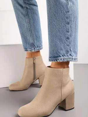Beżowe Botki Sleekness vices