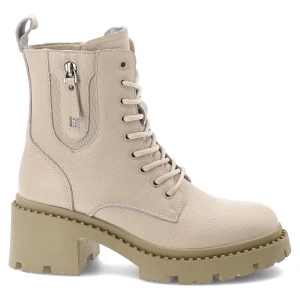 Beżowe Botki Vinceza Ocieplane Obuwie Damskie