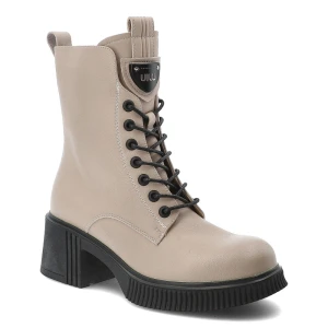 Beżowe Botki Vinceza Ocieplane Obuwie Damskie