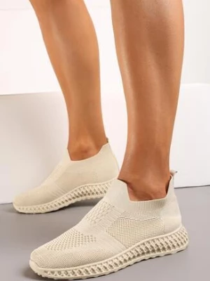 Beżowe Buty Sportowe Khlorestra