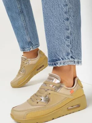 Beżowe Buty Sportowe Nymerris