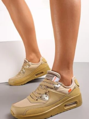Beżowe Buty Sportowe Nymerris