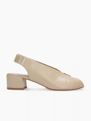 Beżowe czółenka damskie 7mil