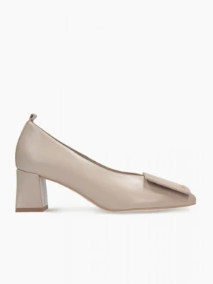 Beżowe czółenka damskie 7mil