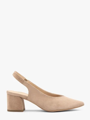 Beżowe czółenka damskie slingback bez pięty ISABEL Ryłko