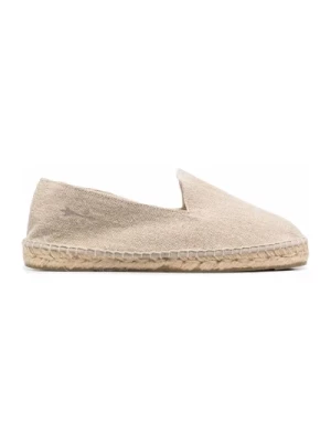 Beżowe Espadryle Buty Płaskie Manebí