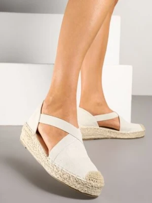 Beżowe Espadryle na Koturnie w Stylu Boho Orrivine