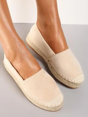 Beżowe Espadryle Zdobione Plecionką Thaxie vices