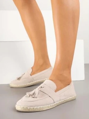 Zdjęcie produktu Beżowe Espadryle z Ozdobnymi Chwostami Varilia