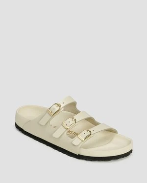Beżowe Klapki Damskie Birkenstock Florida D-buckle Exq Lena Hs Narrow