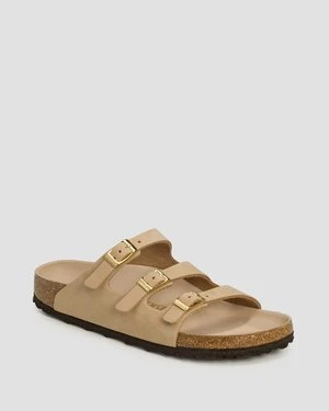 Zdjęcie produktu Beżowe Klapki Damskie Birkenstock Florida Fresh Lenb