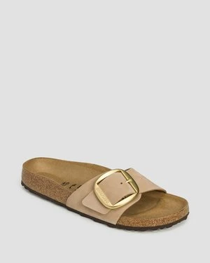 Zdjęcie produktu Beżowe Klapki Damskie Birkenstock Madrid Big Buckle Lenb Narrow