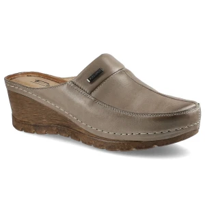 Beżowe Klapki Damskie Pollonus Wygodne Buty