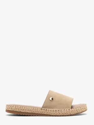 Beżowe klapki damskie Ryłko