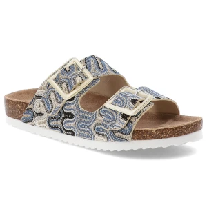 Beżowe Klapki S.Barski Stylowe Obuwie Damskie