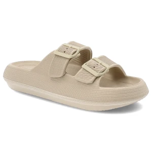 Beżowe Klapki Vinceza Wygodne Obuwie Damskie