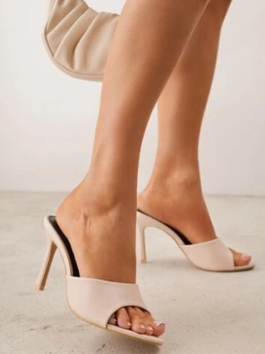 Beżowe Klapki z Wyciętą Cholewką Glyserris pallika paris