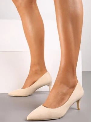 Beżowe Klasyczne Czółenka na Szpilce Ovirissa