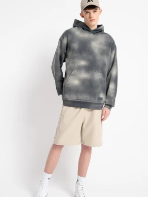 Beżowe krótkie spodenki dresowe bez nadruków Reporter