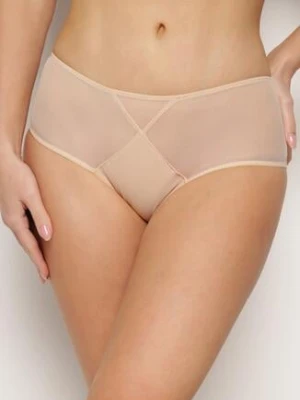 Beżowe Majtki Figi z Siateczki Nasara pesail