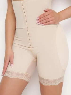 Beżowe Majtki Modelujące z Wysokim Stanem i Push-Upem Venalsse
